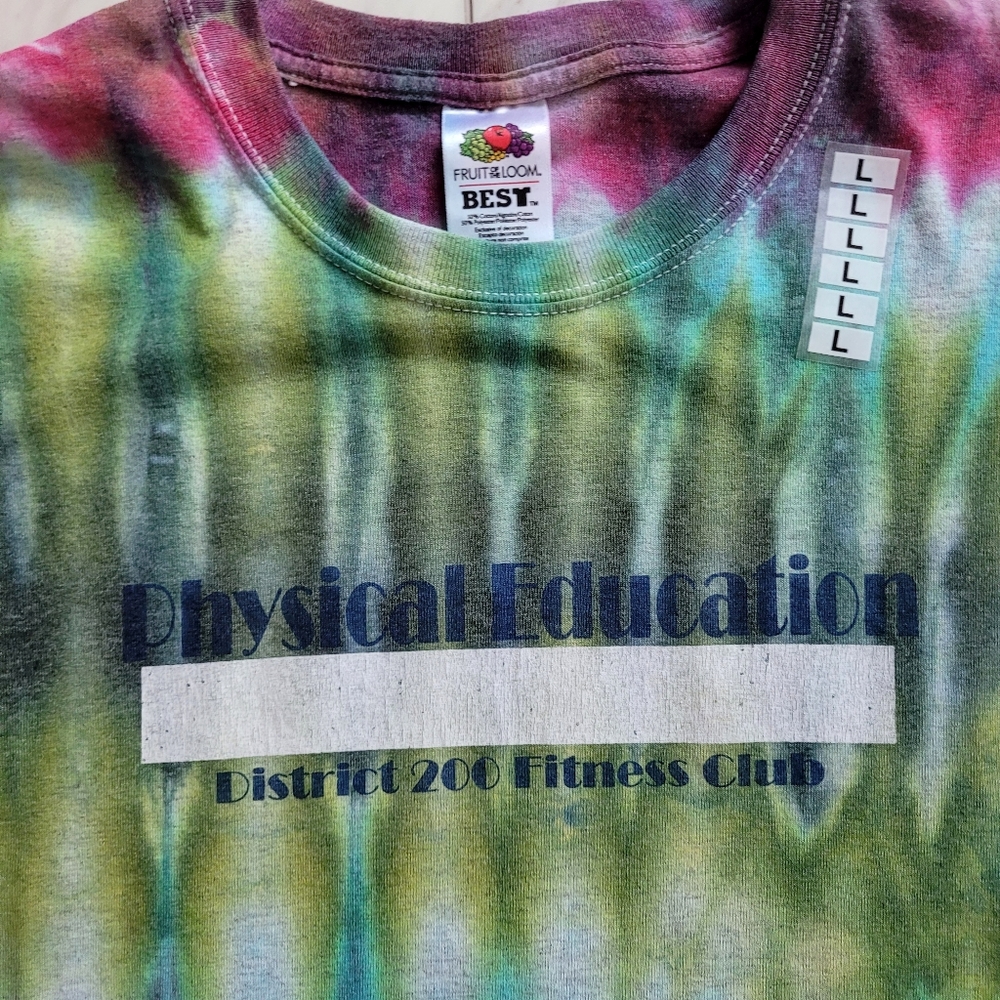 Large Tie dye Physical Education Shirt